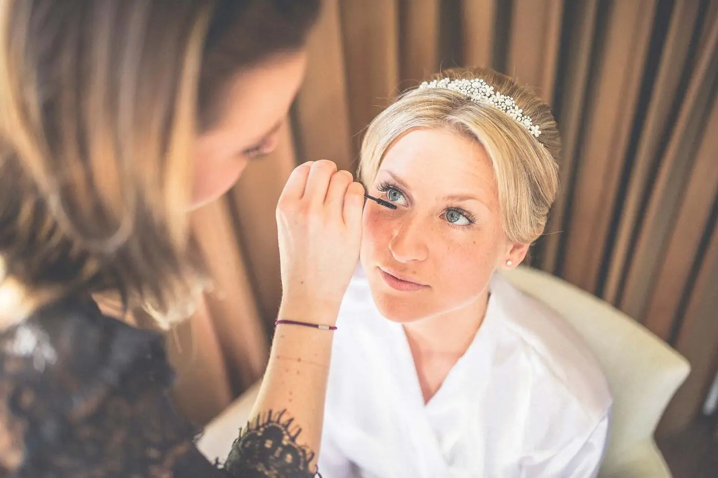 Hair and makeup by Jade Victoria — before